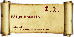 Pólya Katalin névjegykártya